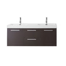 Modern Fittings Midori 54" Double Bath Vanity Top and Integrated Square Sinks Faucets