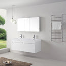 Modern Fittings Zuri 55" Double Bath Vanity Top and Integrated Square Sinks