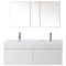 Modern Fittings Zuri 55" Double Bath Vanity Top and Integrated Square Sinks