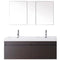 Modern Fittings Zuri 55" Double Bath Vanity Top and Integrated Square Sinks