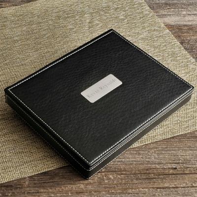 Personalized Deluxe Leather Valet