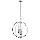 Dainolite 6 Light Chandelier Polished Chrome with Jewelled Accents KAR-206C-PC