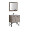 KubeBath Bosco 30" Modern Bathroom Vanity with Quartz Countertop and Matching Mirror KB30NW