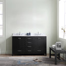 Modern Fittings Caroline Premium 60" Double Bath Vanity with Marble Top and Round Sinks