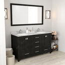 Modern Fittings Caroline Premium 60" Double Bath Vanity with Marble Top and Round Sinks Faucets