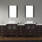 Modern Fittings Dior 110" Double Bath Vanity with Engineered Stone Top and Square Sinks Faucets