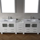 Modern Fittings Dior 118" Double Bath Vanity with Top and Integrated Square Sinks Faucets