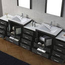 Modern Fittings Dior 118" Double Bath Vanity with Top and Integrated Square Sinks Faucets