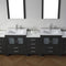 Modern Fittings Dior 118" Double Bath Vanity with Top and Integrated Square Sinks Faucets