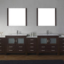 Modern Fittings Dior 126" Double Bath Vanity with Top and Integrated Square Sinks Faucets 