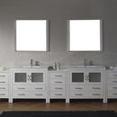 Modern Fittings Dior 126" Double Bath Vanity with Top and Integrated Square Sinks Faucets 