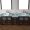 Modern Fittings Dior 126" Double Bath Vanity with Glass Top and Square Sinks Faucets