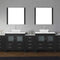 Modern Fittings Dior 126" Double Bath Vanity with Engineered Stone Top and Square Sinks Faucets