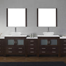 Modern Fittings Dior 126" Double Bath Vanity with Marble Top and Square Sinks Faucets