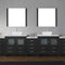 Modern Fittings Dior 126" Double Bath Vanity with Marble Top and Square Sinks Faucets