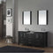 Modern Fittings Dior 66" Double Bath Vanity in Espresso with Top and Integrated Square Sinks Faucets