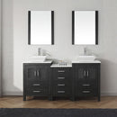 Modern Fittings Dior 66" Double Bath Vanity with Engineered Stone Top and Square Sinks Faucets