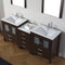 Modern Fittings Dior 74" Double Bath Vanity with Top and Integrated Square Sinks Faucets