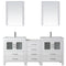 Modern Fittings Dior 74" Double Bath Vanity with Top and Integrated Square Sinks Faucets