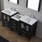 Modern Fittings Dior 74" Double Bath Vanity with Top and Integrated Square Sinks Faucets