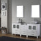 Modern Fittings Dior 74" Double Bath Vanity with Marble Top and Square Sinks Faucets