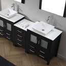 Modern Fittings Dior 78" Double Bath Vanity with Engineered Stone Top and Square Sinks Faucets