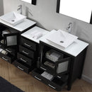 Modern Fittings Dior 78" Double Bath Vanity with Engineered Stone Top and Square Sinks Faucets