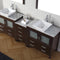 Modern Fittings Dior 78" Double Bath Vanity with Marble Top and Square Sinks Faucets