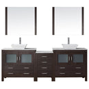 Modern Fittings Dior 78" Double Bath Vanity with Marble Top and Square Sinks Faucets