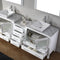 Modern Fittings Dior 78" Double Bath Vanity with Marble Top and Square Sinks Faucets