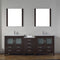 Modern Fittings Dior 82" Double Bath Vanity with Ceramic Top and Integrated Square Sinks Faucets