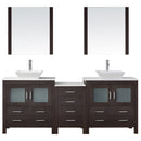 Modern Fittings Dior 82" Double Bath Vanity with Engineered Stone Top and Square Sinks Faucets