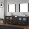 Modern Fittings Dior 82" Double Bath Vanity with Marble Top and Square Sinks Faucets