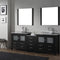 Modern Fittings Dior 82" Double Bath Vanity with Marble Top and Square Sinks Faucets