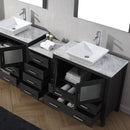 Modern Fittings Dior 82" Double Bath Vanity with Marble Top and Square Sinks Faucets