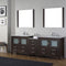 Modern Fittings Dior 90" Double Bath Vanity with Ceramic Top and Integrated Square Sinks Faucets