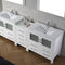 Modern Fittings Dior 90" Double Bath Vanity with Ceramic Top and Integrated Square Sinks Faucets