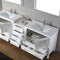 Modern Fittings Dior 90" Double Bath Vanity with Ceramic Top and Integrated Square Sinks Faucets