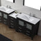 Modern Fittings Dior 90" Double Bath Vanity with Ceramic Top and Integrated Square Sinks Faucets