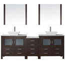 Modern Fittings Dior 90" Double Bath Vanity with Marble Top and Square Sinks Faucets