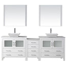 Modern Fittings Dior 90" Double Bath Vanity with Marble Top and Square Sinks Faucets