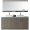 Modern Fittings Tavian 72" Double Bath Vanity with Engineered Stone Top and Square Sinks