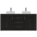 Modern Fittings Tavian 72" Double Bath Vanity with Engineered Stone Top and Square Sinks