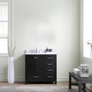 Modern Fittings Caroline Premium 36" Single Bath Vanity with Marble Top and Round Sink