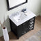 Modern Fittings Caroline Premium 36" Single Bath Vanity in with Marble Top and Square Sink