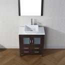 Modern Fittings Dior 30" Single Bath Vanity in White Engineered Stone Top and Square Sink with Matching Mirror