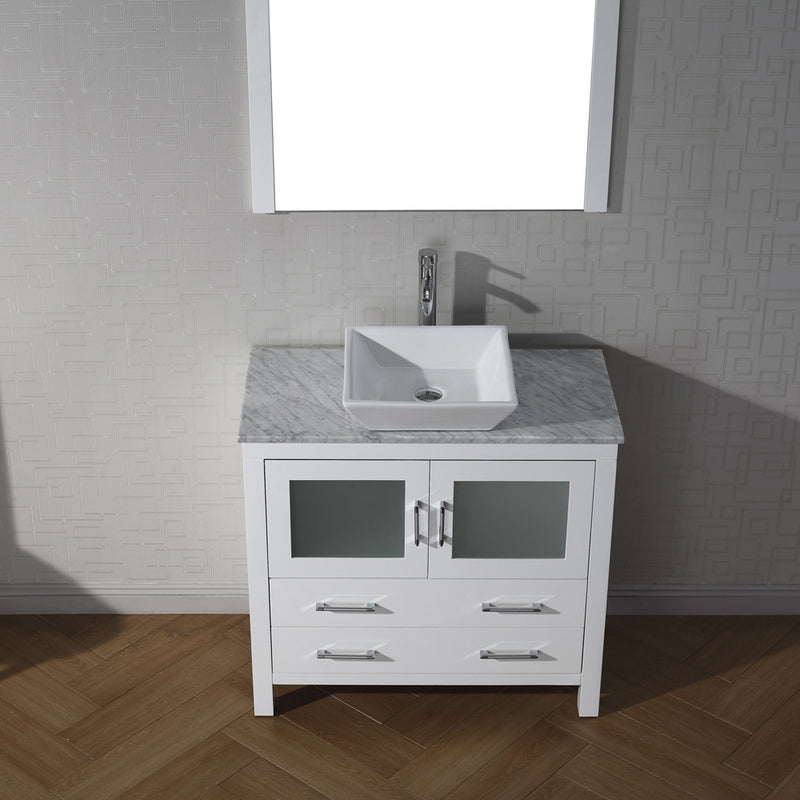 Modern Fittings Dior 30" Single Bath Vanity with Marble Top and Square Sink Faucet