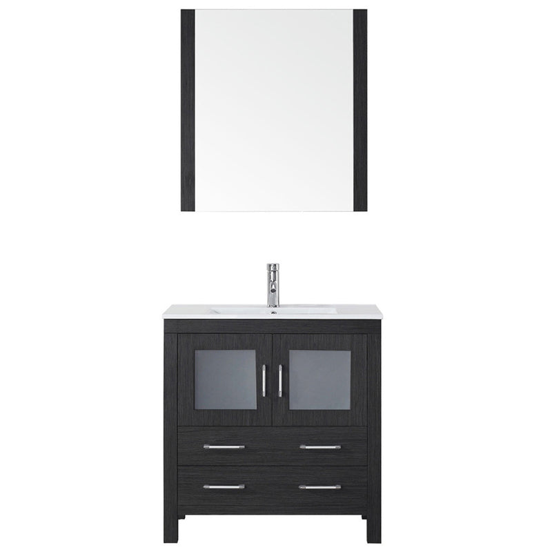 Modern Fittings Dior 32" Single Bath Vanity with Ceramic Top and Integrated Square Sink Faucet