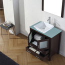 Modern Fittings Dior 32" Single Bath Vanity with Glass Top and Square Sink Faucet