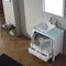 Modern Fittings Dior 32" Single Bath Vanity with Glass Top and Square Sink Faucet